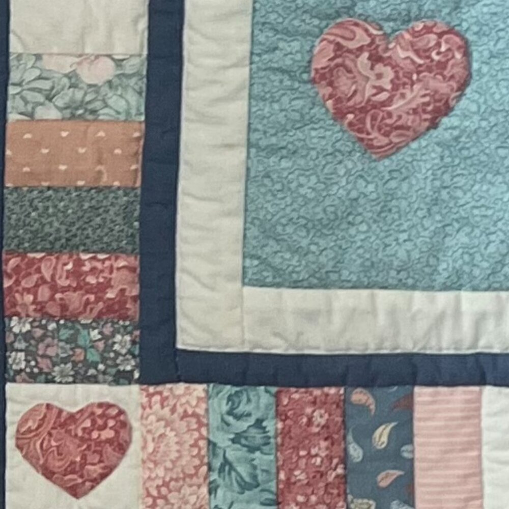 Handmade Hand-Quilted Cozy Cat Baby Quilt / Lap Blanket / Wall Hanging ~ Kittens - Picture 11 of 16